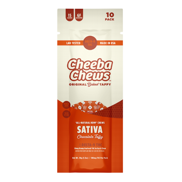 Cheeba Chews Taffy 10pk / Sativa Chocolate 10mg D9